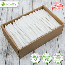 Load image into Gallery viewer, Ecovita Compostable Biodegradable Knives Plastic Free Tray Bulk Size