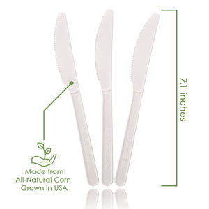 Ecovita Premium Compostable Biodegradable Knives Plant Corn