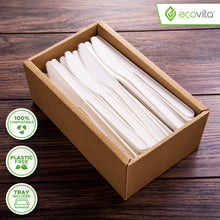 Load image into Gallery viewer, Ecovita Compostable Biodegradable Knives Plastic Free Tray