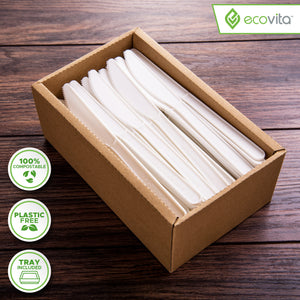 Ecovita Compostable Biodegradable Knives Plastic Free Tray