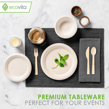 Load image into Gallery viewer, Ecovita Ecofriendly Compostable Biodegradable Forks Spoons Knives Bamboo Utensils Cutlery