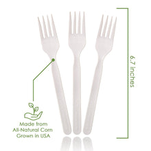 Load image into Gallery viewer, Ecovita Premium Compostable Biodegradable Forks Plant Corn