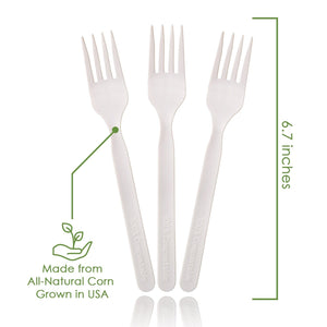 Ecovita Premium Compostable Biodegradable Forks Plant Corn