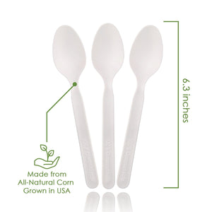 Ecovita Premium Compostable Biodegradable Spoons Plant Corn